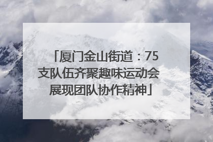 厦门金山街道：75支队伍齐聚趣味运动会 展现团队协作精神