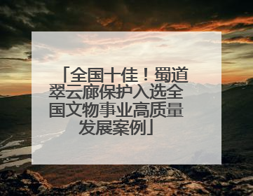 全国十佳！蜀道翠云廊保护入选全国文物事业高质量发展案例