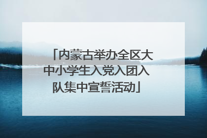 内蒙古举办全区大中小学生入党入团入队集中宣誓活动