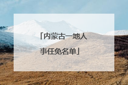 内蒙古一地人事任免名单