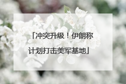 冲突升级！伊朗称计划打击美军基地