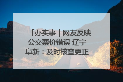 办实事｜网友反映公交票价错误 辽宁阜新：及时核查更正 加强实时巡检