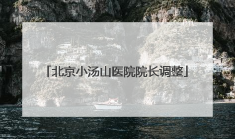 北京小汤山医院院长调整