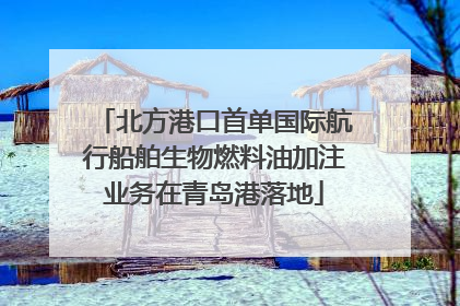 北方港口首单国际航行船舶生物燃料油加注业务在青岛港落地