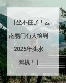 坐不住了！云南易门有人捡到2025年头水鸡枞！