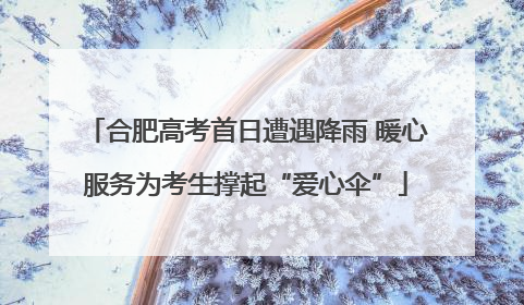 合肥高考首日遭遇降雨 暖心服务为考生撑起“爱心伞”