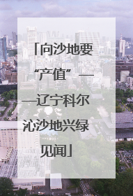 向沙地要“产值”——辽宁科尔沁沙地兴绿见闻