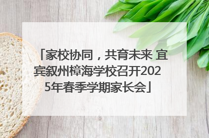 家校协同，共育未来 宜宾叙州樟海学校召开2025年春季学期家长会