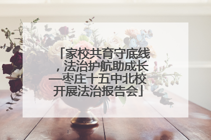家校共育守底线，法治护航助成长—枣庄十五中北校开展法治报告会