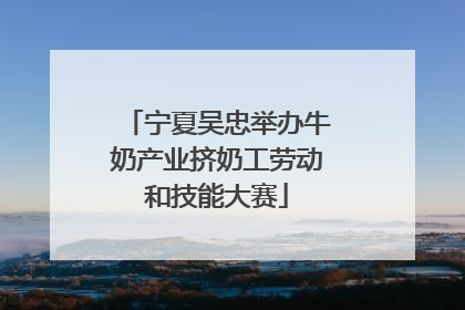 宁夏吴忠举办牛奶产业挤奶工劳动和技能大赛