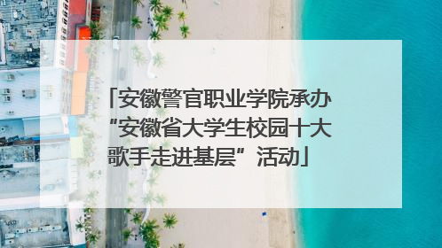 安徽警官职业学院承办“安徽省大学生校园十大歌手走进基层”活动