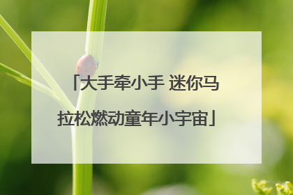 大手牵小手 迷你马拉松燃动童年小宇宙