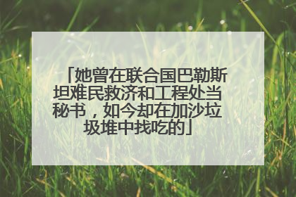 她曾在联合国巴勒斯坦难民救济和工程处当秘书，如今却在加沙垃圾堆中找吃的