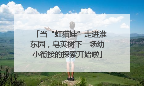 当“虹猫娃”走进淮东园，皂荚树下一场幼小衔接的探索开始啦