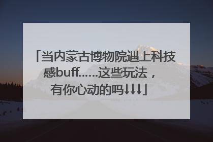 当内蒙古博物院遇上科技感buff……这些玩法，有你心动的吗↓↓↓