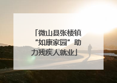 微山县张楼镇“如康家园”助力残疾人就业