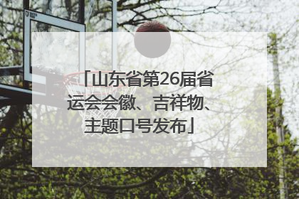 山东省第26届省运会会徽、吉祥物、主题口号发布