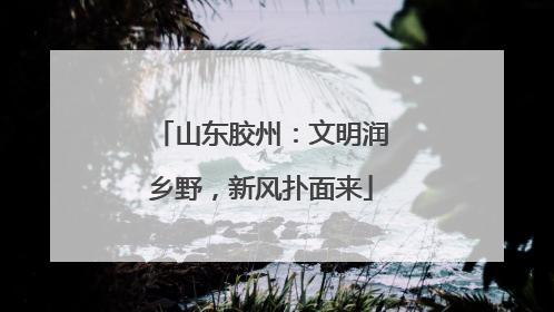 山东胶州：文明润乡野，新风扑面来