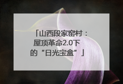 山西段家窑村：屋顶革命2.0下的“日光宝盒”