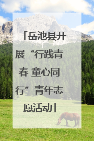 岳池县开展“行践青春 童心同行”青年志愿活动