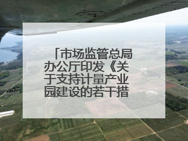 市场监管总局办公厅印发《关于支持计量产业园建设的若干措施》的通知