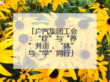 广汽集团工会：“疗”与“养”并重，“休”与“学”同行