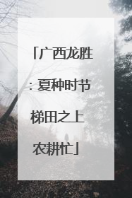 广西龙胜：夏种时节 梯田之上农耕忙
