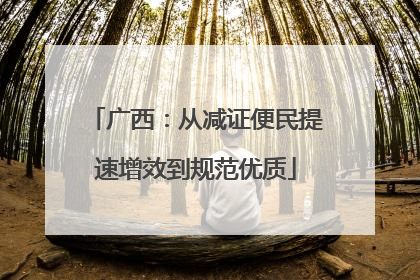广西：从减证便民提速增效到规范优质