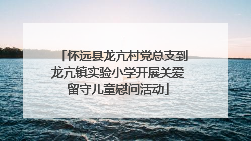 怀远县龙亢村党总支到龙亢镇实验小学开展关爱留守儿童慰问活动