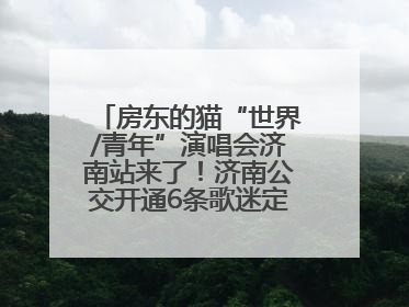 房东的猫“世界/青年”演唱会济南站来了！济南公交开通6条歌迷定制专线