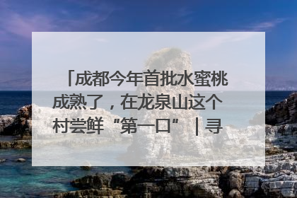成都今年首批水蜜桃成熟了，在龙泉山这个村尝鲜“第一口”｜寻找和美乡村推荐官