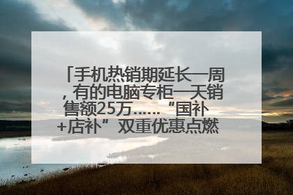 手机热销期延长一周，有的电脑专柜一天销售额25万……“国补+店补”双重优惠点燃德州“考后经济”
