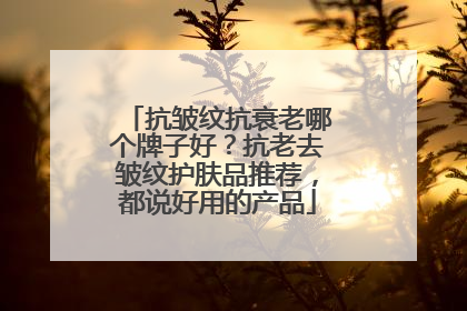 抗皱纹抗衰老哪个牌子好？抗老去皱纹护肤品推荐，都说好用的产品