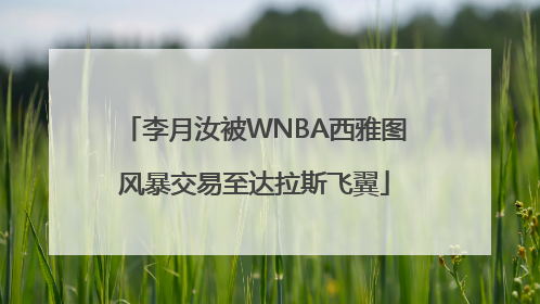 李月汝被WNBA西雅图风暴交易至达拉斯飞翼