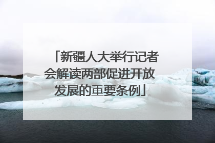 新疆人大举行记者会解读两部促进开放发展的重要条例