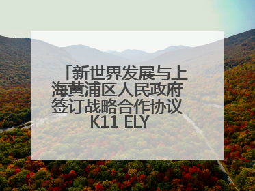 新世界发展与上海黄浦区人民政府签订战略合作协议 K11 ELYSEA璀璨启幕