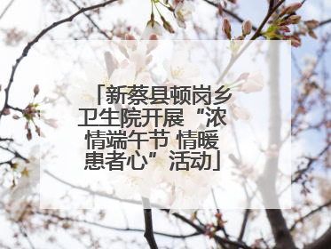 新蔡县顿岗乡卫生院开展“浓情端午节 情暖患者心”活动