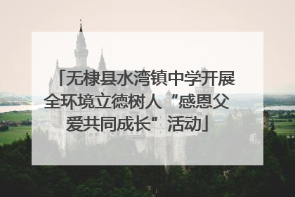 无棣县水湾镇中学开展全环境立德树人“感恩父爱共同成长”活动