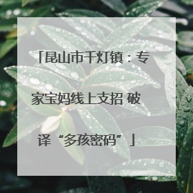 昆山市千灯镇：专家宝妈线上支招 破译“多孩密码”
