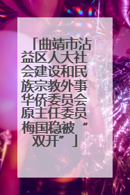 曲靖市沾益区人大社会建设和民族宗教外事华侨委员会原主任委员梅国稳被“双开”