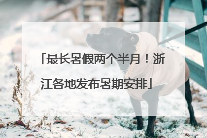 最长暑假两个半月！浙江各地发布暑期安排