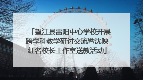 望江县雷阳中心学校开展跨学科教学研讨交流暨沈映红名校长工作室送教活动
