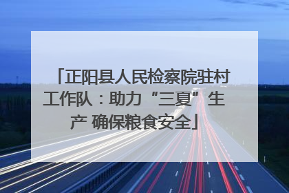 正阳县人民检察院驻村工作队：助力“三夏”生产 确保粮食安全