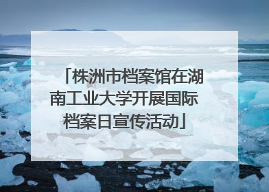 株洲市档案馆在湖南工业大学开展国际档案日宣传活动