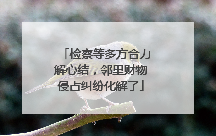 检察等多方合力解心结，邻里财物侵占纠纷化解了