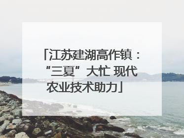 江苏建湖高作镇：“三夏”大忙 现代农业技术助力