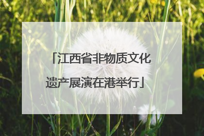 江西省非物质文化遗产展演在港举行