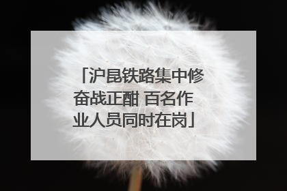 沪昆铁路集中修奋战正酣 百名作业人员同时在岗