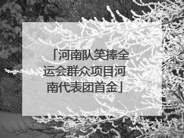 河南队笑捧全运会群众项目河南代表团首金