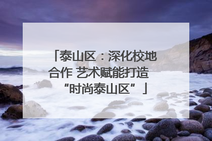 泰山区：深化校地合作 艺术赋能打造“时尚泰山区”